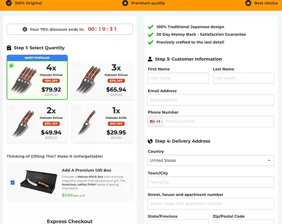 Matsato Knife &mdash; Secure Official Payment USA 2026